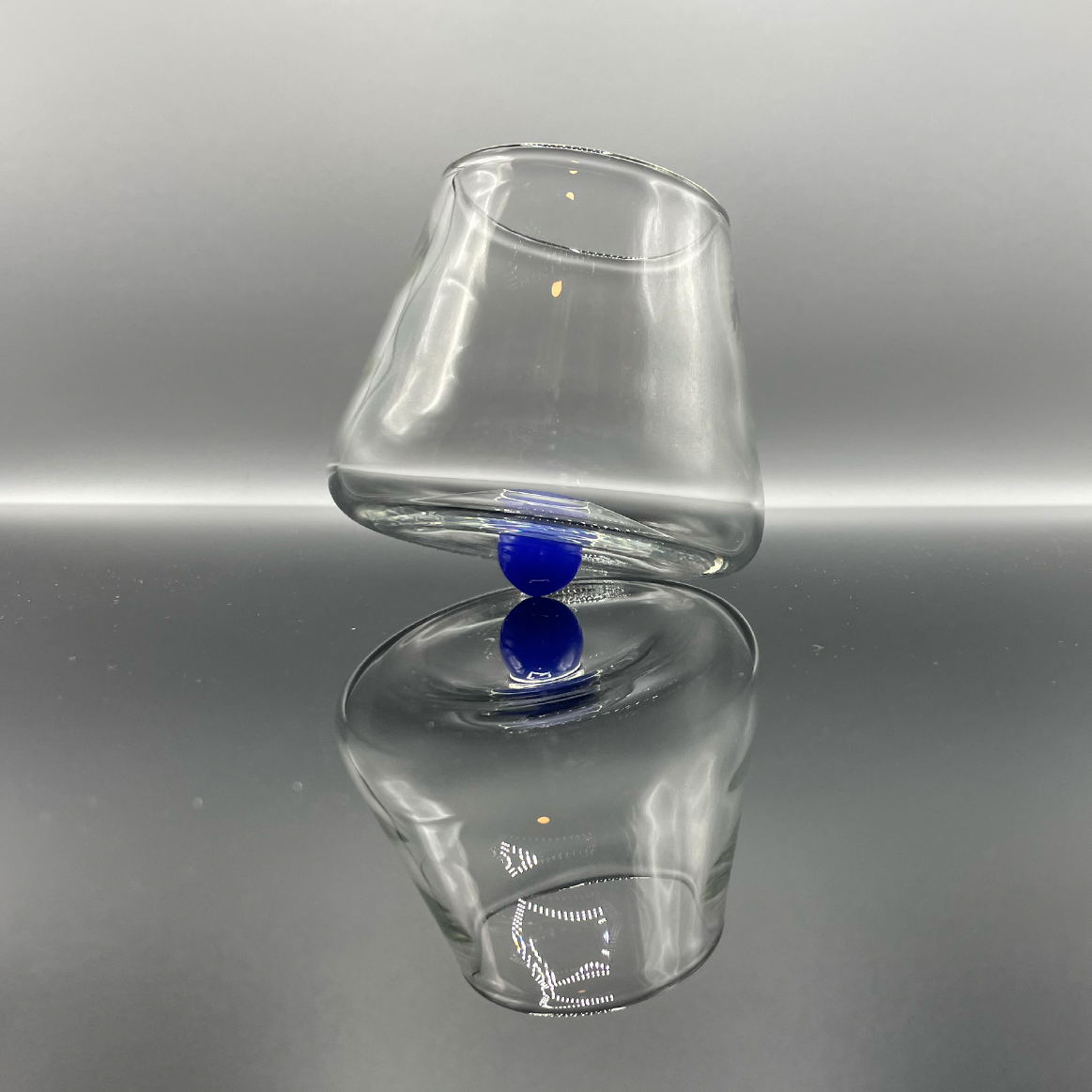 Blue Satin Rotating Glassware